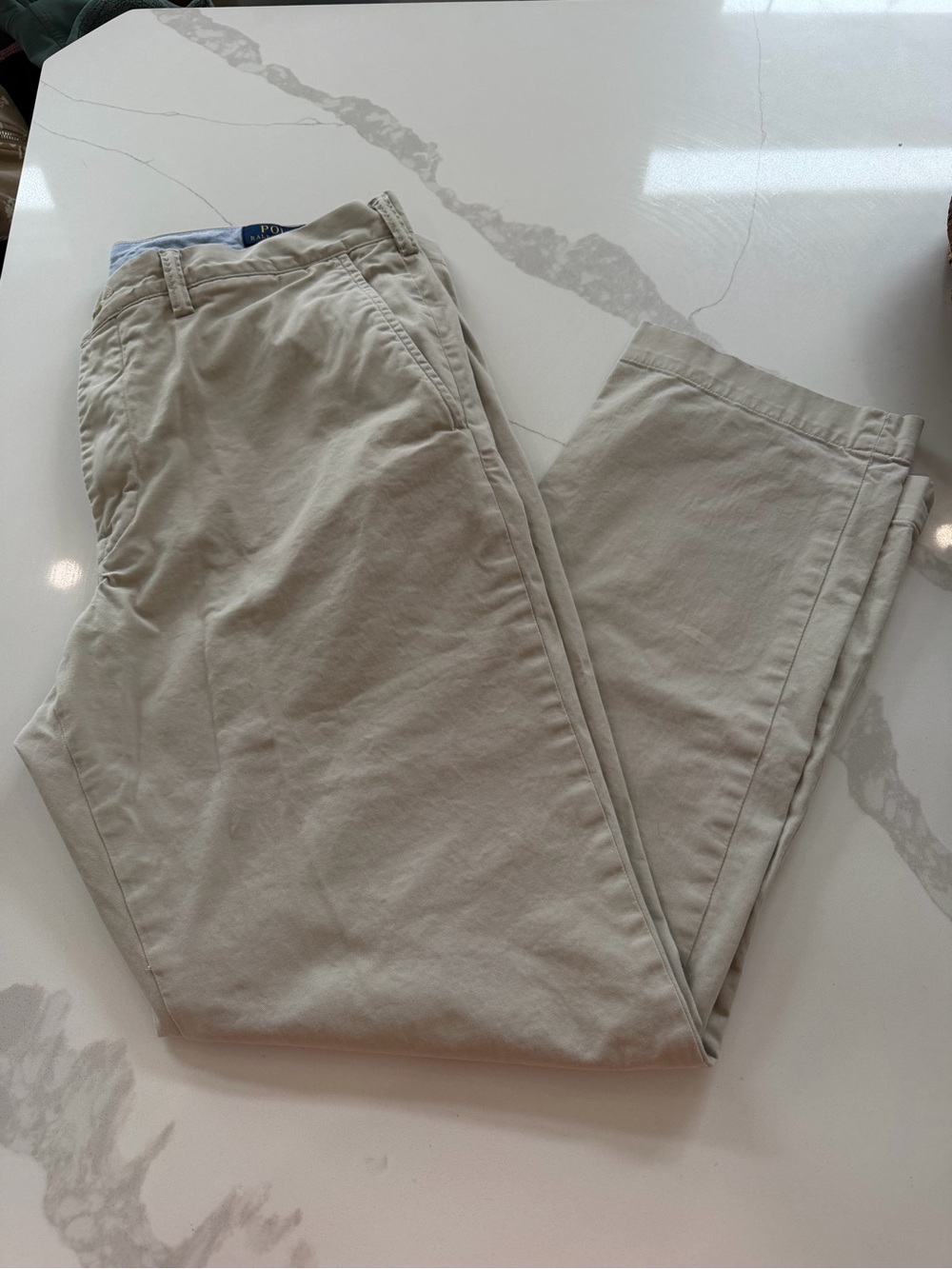 Polo Ralph Lauren Mens Tan Stretch Straight Fit Chino Pants Khaki 36x30 36/30
